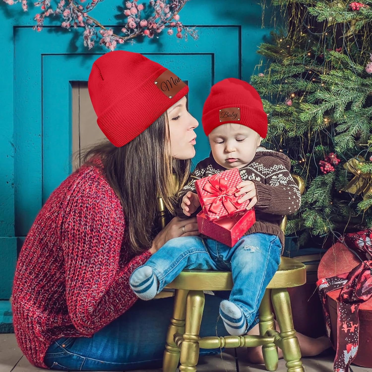 Custom Beanie Hats for Baby Girls Boys Personalized Beanies Name Customized Toddler Knit Winter Hats Gifts Infants Adults - Image 3