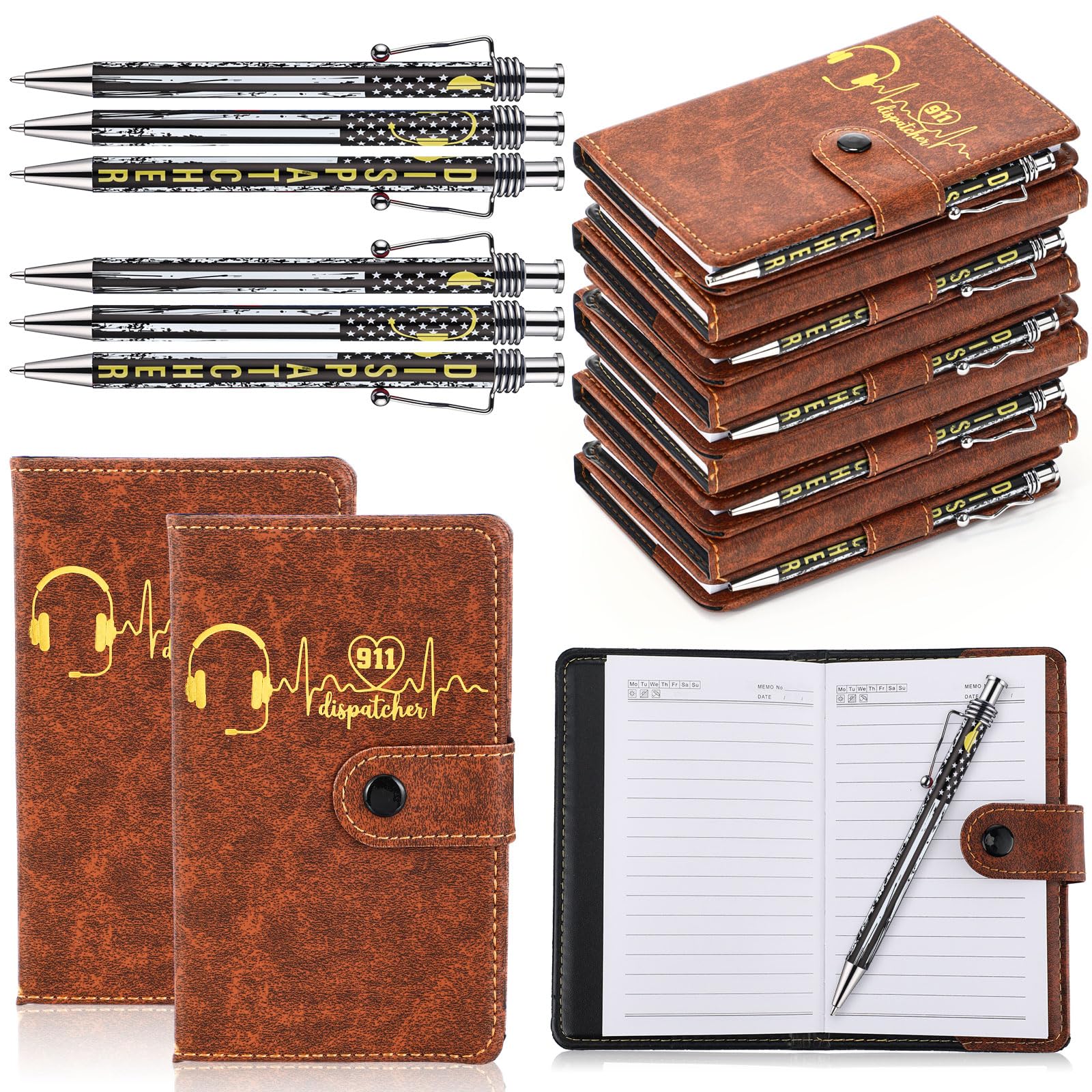 15 Sets Christmas Dispatcher Appreciation Gifts Bulk Notebooks with Pens