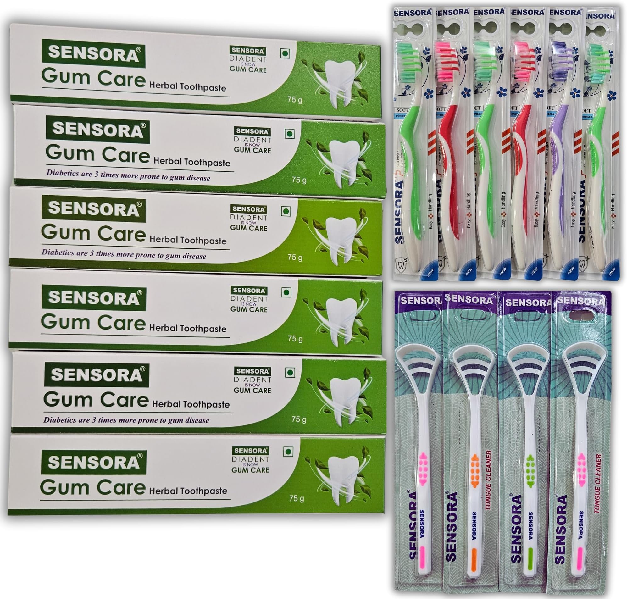 - Buy 6 Get 10, Gum Care Toothpaste - Pack Of 6 And 6 Super Soft Toothbrushes And 4 Tongue Cleaners