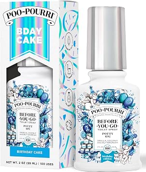 Poo-Pourri Before-You-Go Toilet Spray, Birthday Cake Potty On!, 2 Fl Oz - Vanilla, Coconut and Buttercream