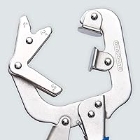 Vista 8 de DRAGONITE Alicates para tubos de soldadura de 10 pulgadas, abrazadera C de bloqueo con almohadillas en V ajustables grandes, liberación rápida