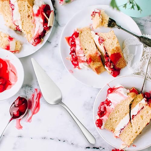 Miniatura 10 de KSENDALO Small Pie Server - Juego de 2 servidores de pastel de 790 pulgadas servidor profesional de postres para pastel de queso y pizza y más color