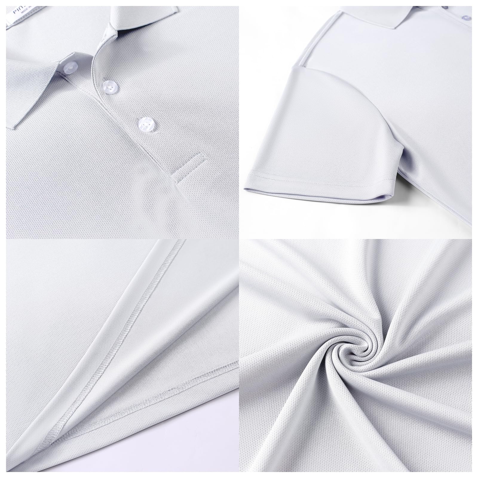 PINSPARK Poloshirt Herren Kurzarm Hemd Atmungsaktiv Golf Shirt Sommer Schnelltrocknend Sport Polohemd Männer Basic Polo Shirts Leicht Sportshirt Tennis Shirts