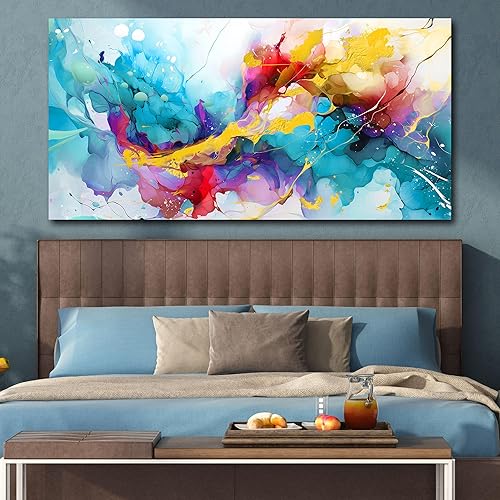 Miniatura 8 de LAOTOART Decoración de pared de arte moderno para mujeres de oficina, arte abstracto para pared, pinturas de pared grandes para sala de estar,