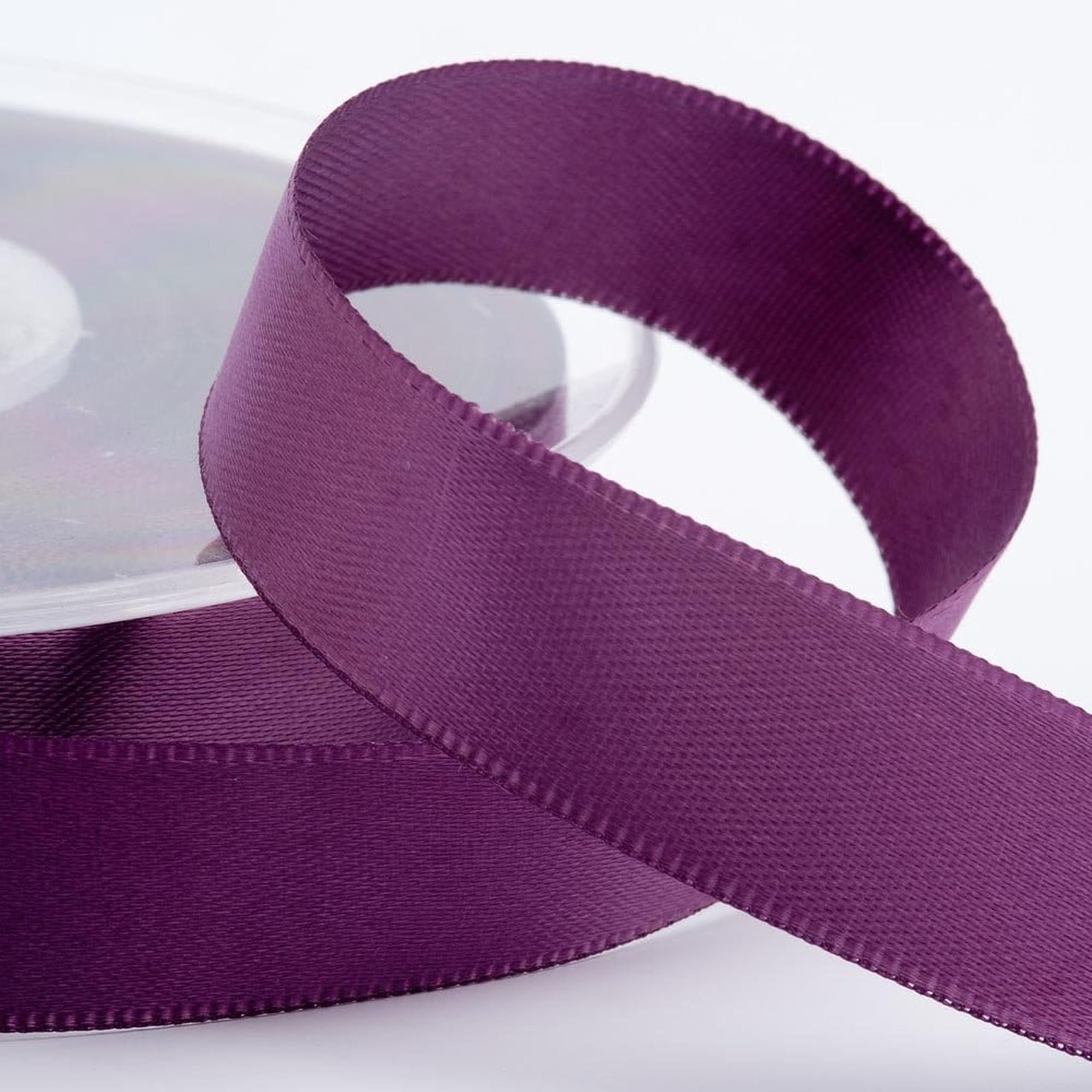 Italian Options Satin Ribbon, Fabric Ribbons for Gift Wrapping, Crafting, Balloons, Wedding Car, Presents, Cake, Christmas, Birthday, Gift Wrap Accessories, 6mm Wide x 25 Metre Roll, Amethyst