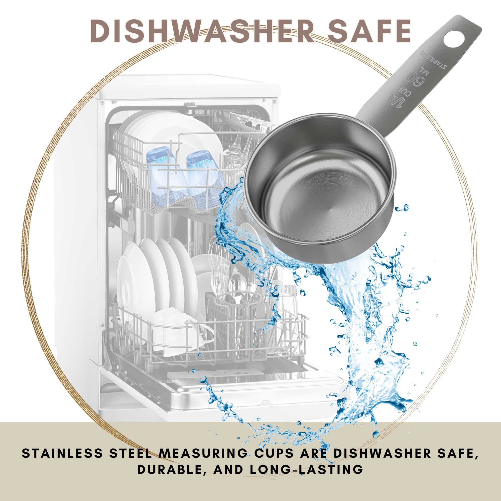 Amazon.com: 1/4 Cup Stainless Steel Measuring Cup | Sturdy Metal 60 ml | 60  cc | 2 oz | Single Cup for Wet and Dry Ingredients | Great for use as 1/4  Cup Dog Food Scoop - 1 PK: Home & Kitchen