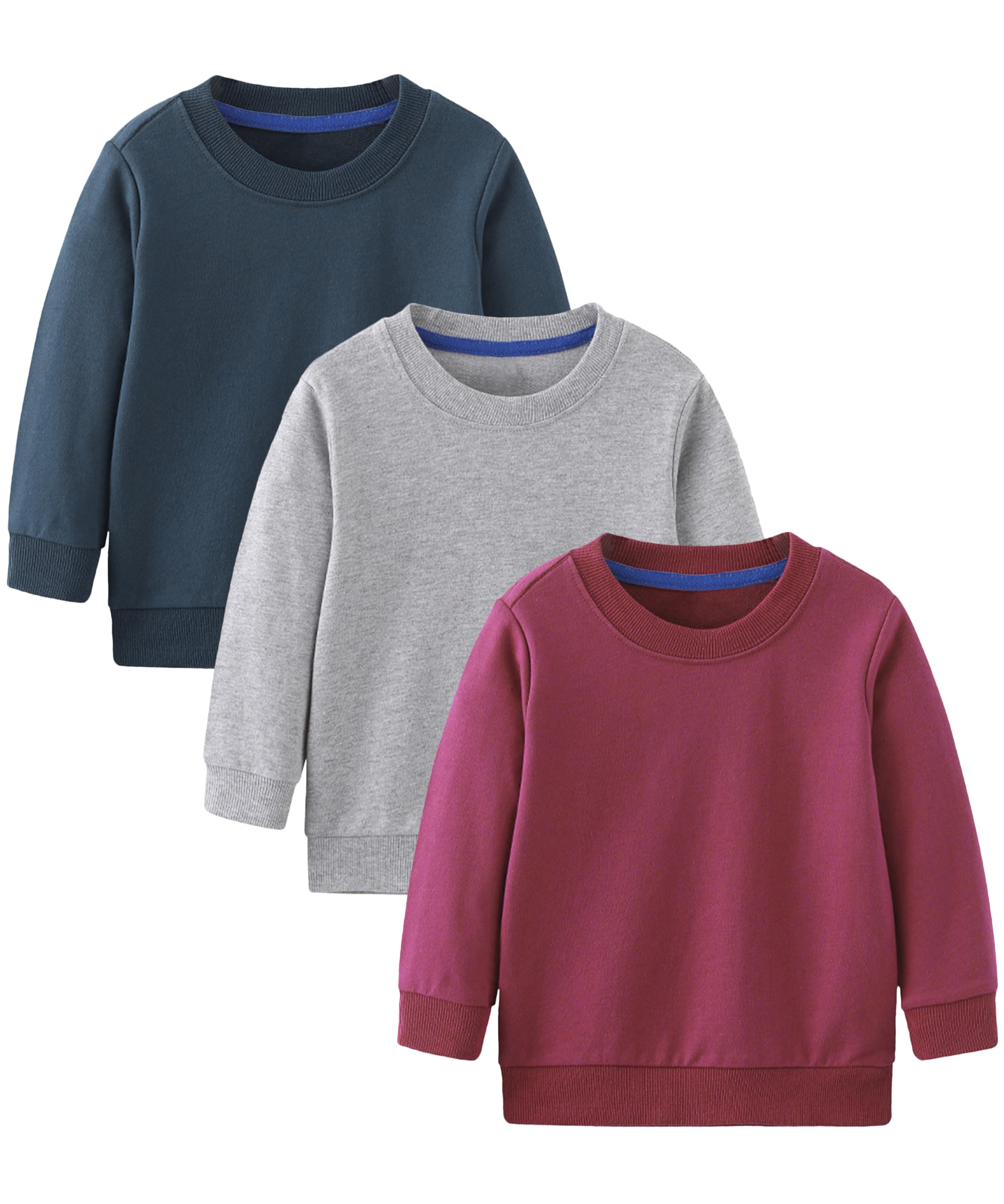 GFQLONG Toddler Boys Crewneck Sweatshirt Long Sleeve Cotton Pullover 1T-10Y