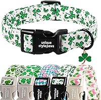 Vista 33 de Unique style paws - Collar para perro, hebilla de metal, diseño de hojas de plátano pintadas, regalo duradero, lindo, para perros pequeños, medianos