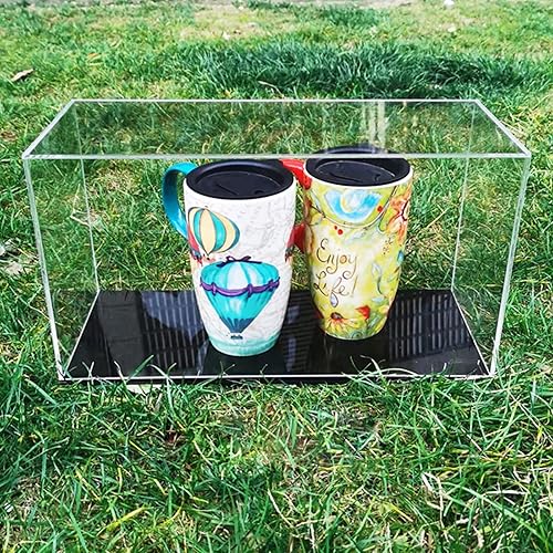 Miniatura 5 de Caja expositora de acrílico transparente, versátil exhibidor de coleccionables, a prueba de polvo con base gruesa, para exhibición, figuras de