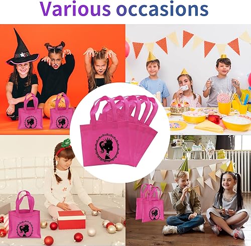 Miniatura 4 de El juego de 36 bolsas de regalo de princesa incluye 12 bolsas de fiesta para niñas, 12 piezas de diadema con corona, 12 lentes de sol de corazón