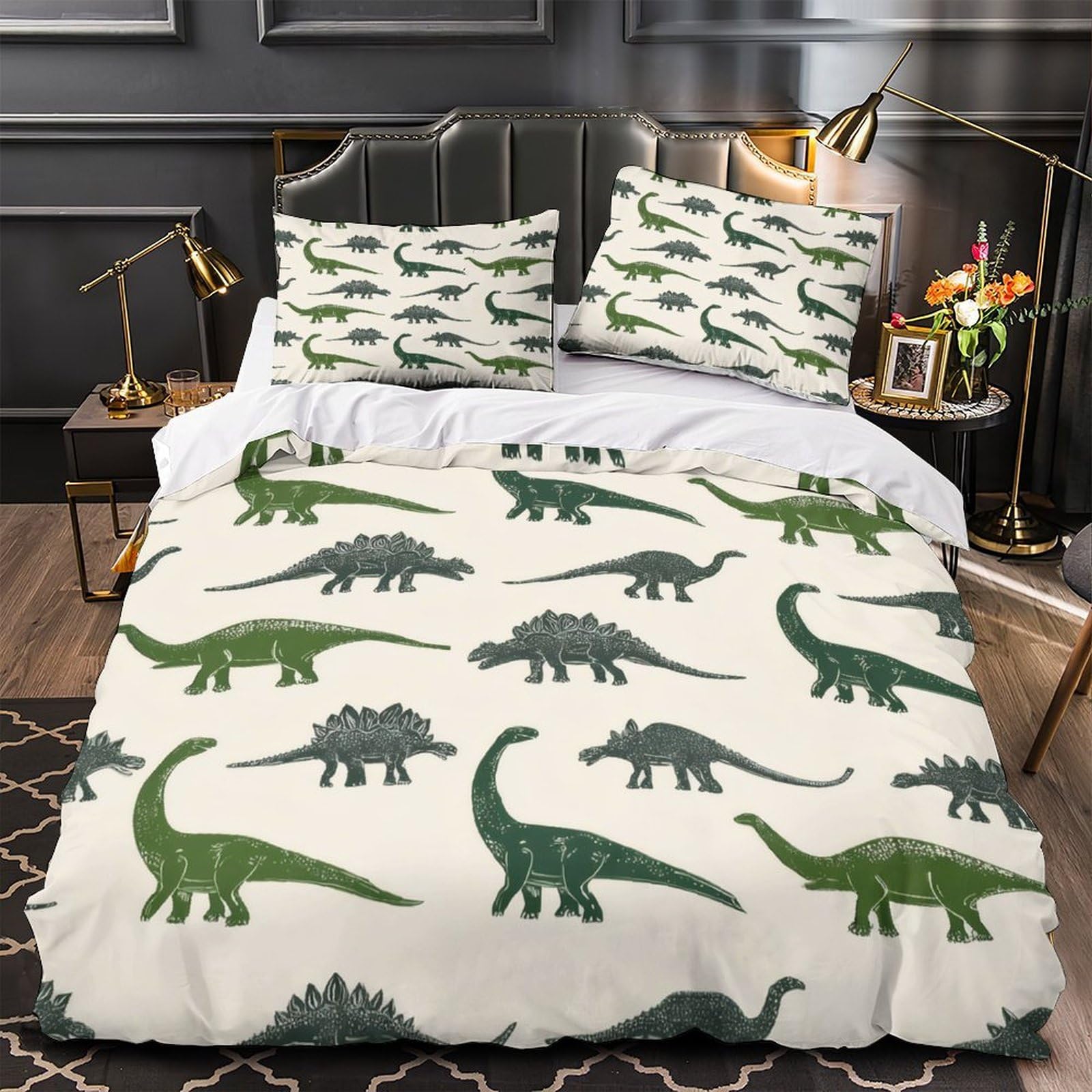 Parure de lit 3D housse de couette 260x220 cm drap de lit microffibre adulte