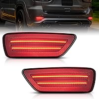 Vista 8 de Luces Reflectantes LED para Parachoques Trasero Compatibles con Luz Antiniebla para Jeep Compass 2011-2017, Conjunto de Luces para Grand Cherokee