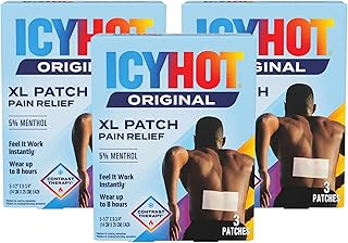Medicated Patch XL Extra Strength Pain Relief Patch (3 Count) for Back and Large Areas, 3 Pack