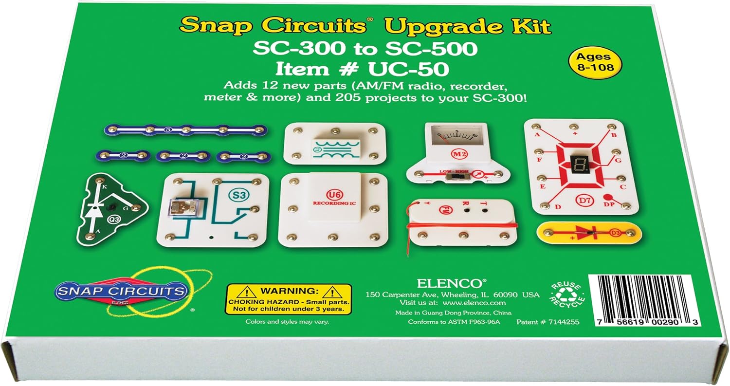 Amazon.co.jp Snap Circuits UC50 電子機器探査アップグレードキット SC300 からSC500