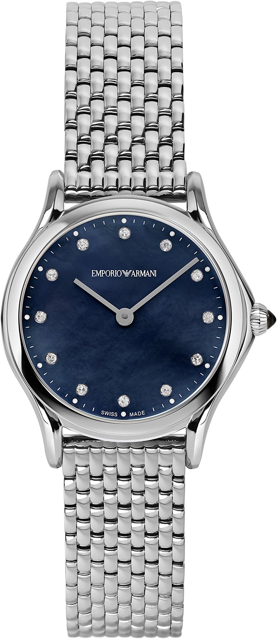 Swiss Watch for Women, Two Hand Movement, 28 mm Silver Stainless Steel Case with a Stainless Steel Strap, ARS7507