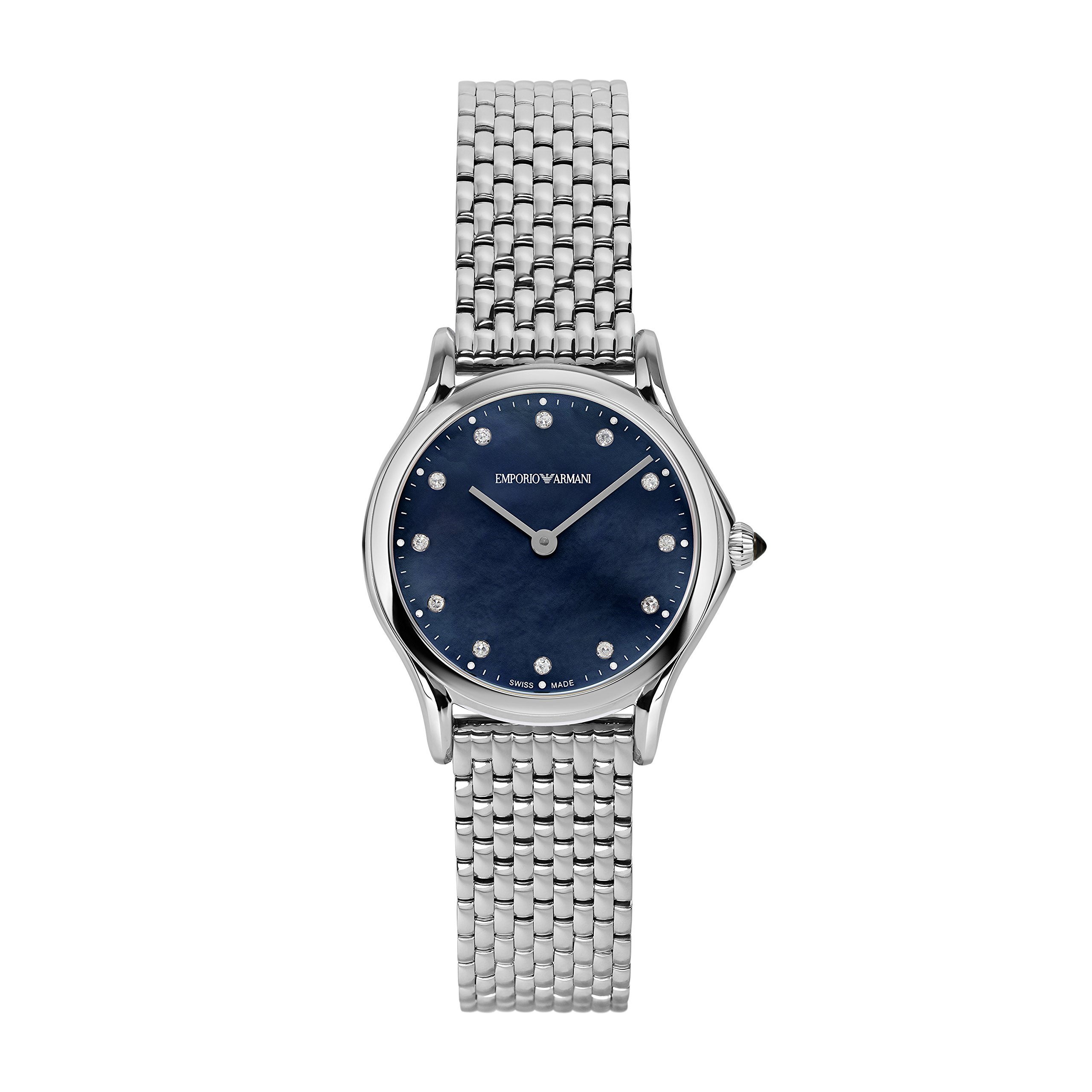 Swiss Watch for Women, Two Hand Movement, 28 mm Silver Stainless Steel Case with a Stainless Steel Strap, ARS7507