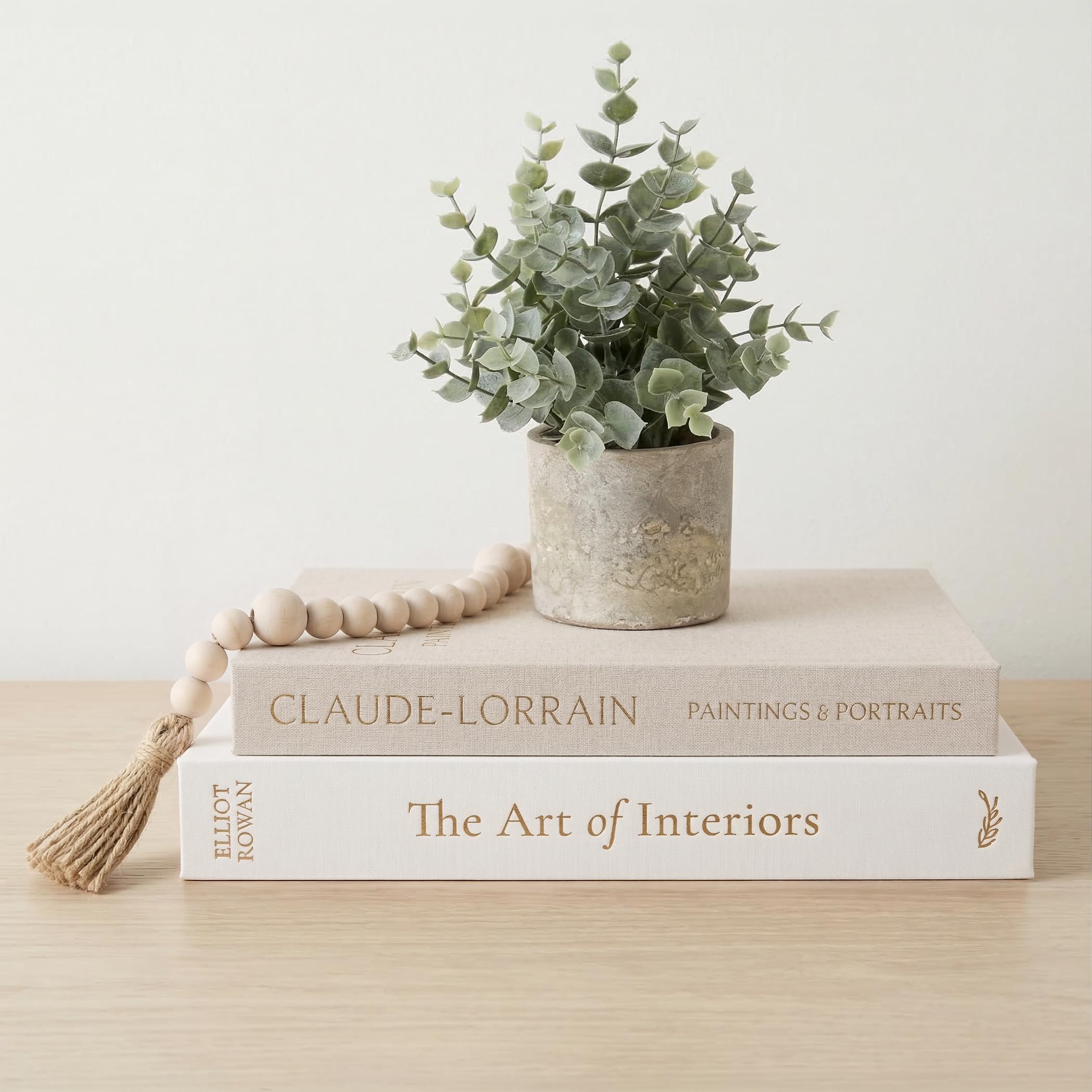 Amazon.com: Vine Creations Decorative Books - Set of 2 Linen