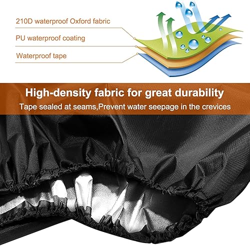 Miniatura 6 de Fundas apilables para sillas de exterior impermeables, fundas para sillas de patio al aire libre, fundas apilables para sillas de césped, fundas