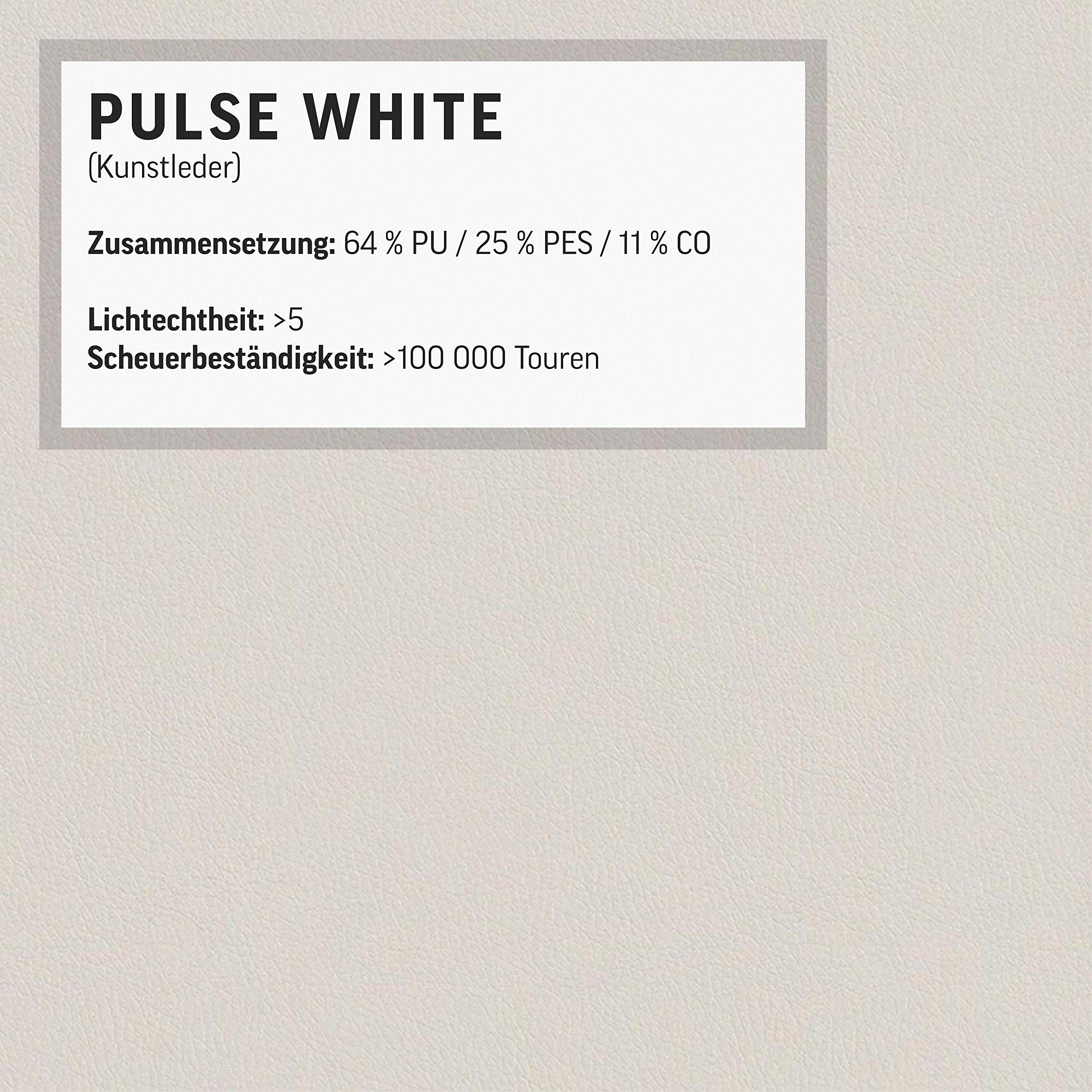 Mivano Ecksofa Enterprise / Trendige Ledercouch in L-Form mit Ottomane rechts / Kopfstützen und Armteil verstellbar / 277 x 75 x 238 / Kunstleder: weiß