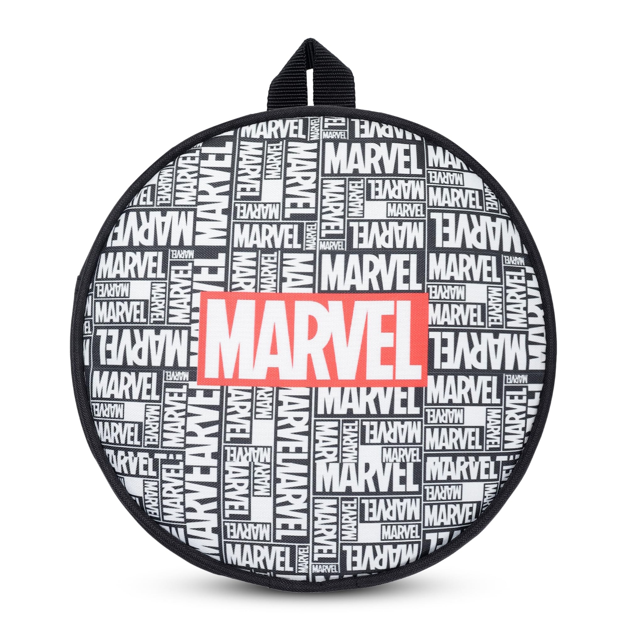 NOVEX Travelling Round Bag with Adjustable Straps | Unisex Casual & Formal Carry-on | 1 Main Compartment | Cartoon Printed Polyester Backpack | Shoulder Bag with Zipper Lock | Multiple Colors - 24 CM