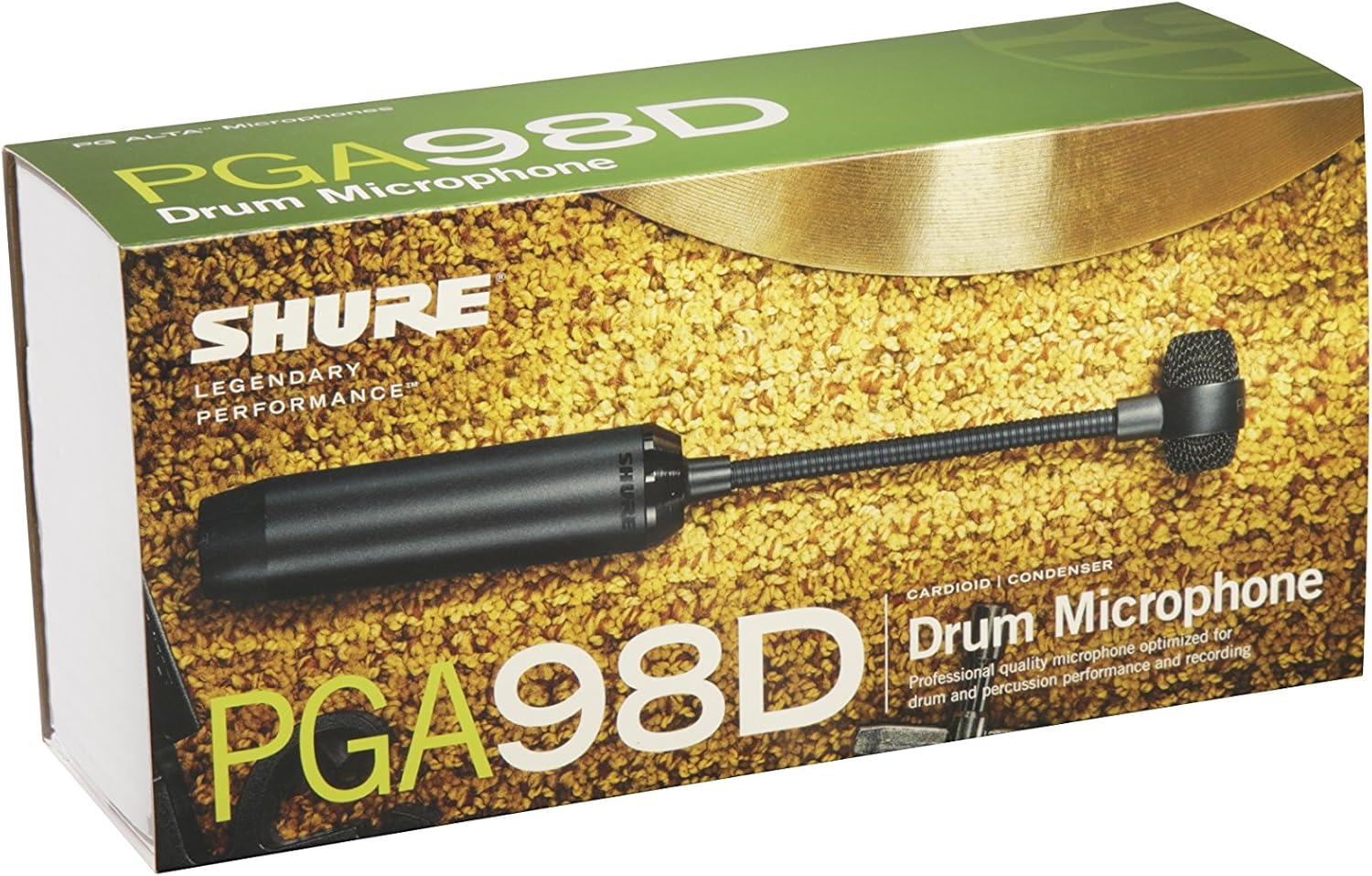 Shure PGA98D Condenser Microphone - with Cardioid Pick-up Pattern,Condenser Gooseneck Drum Microphone with AP98DM Drum Mount, No Cable (PGA98D-LC) : Musical Instruments
