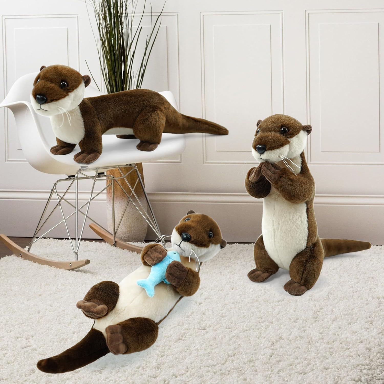 Sea Otter Stuffed Animals for Kids,Upward Posture Otter Ocean Cute Animal Plush Toy Birthday Gift for Boys Girl Children（Upward）