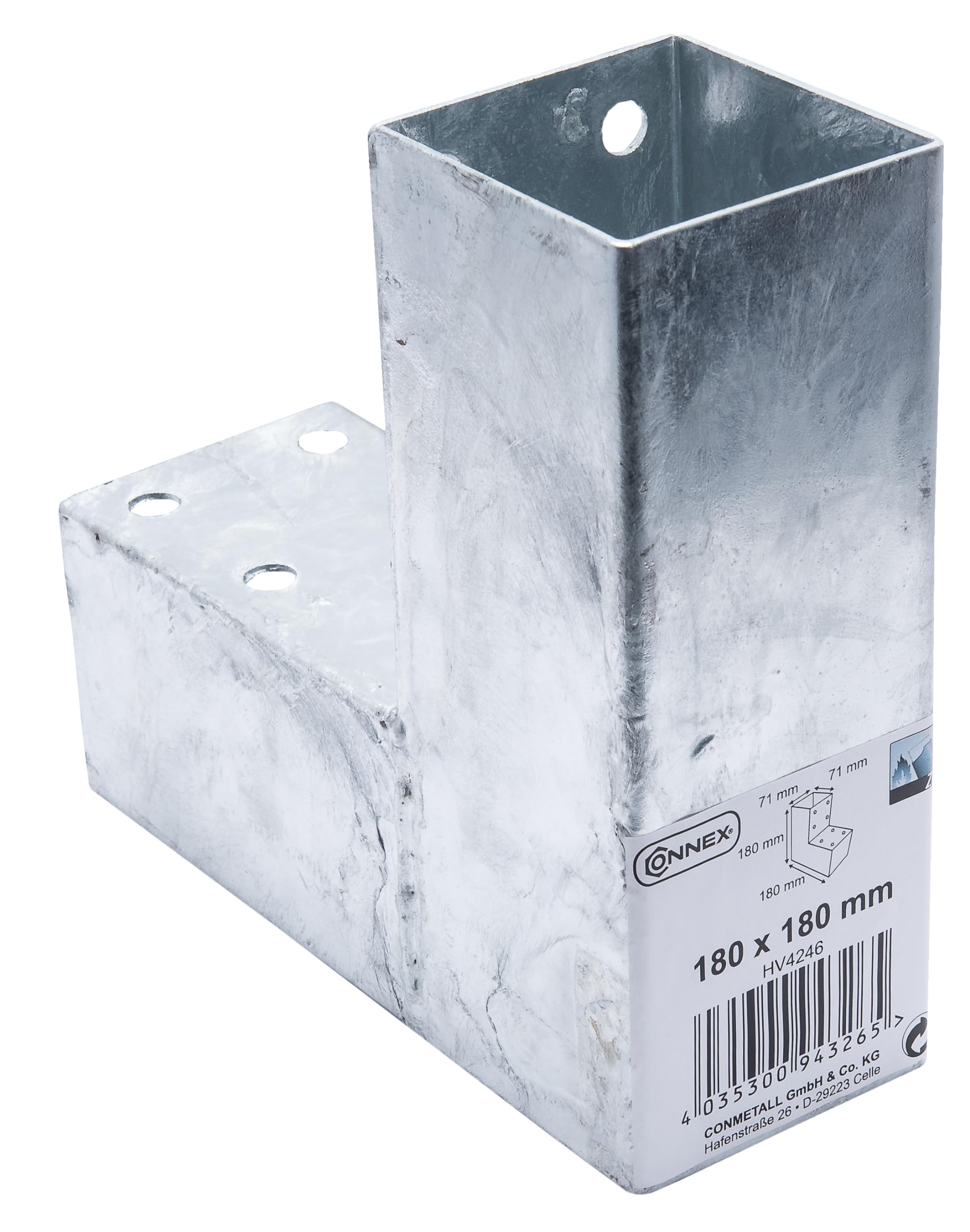 Connex HV4246 - Colonna angolare per legno, 200 x 185 mm, 71 x 71 mm