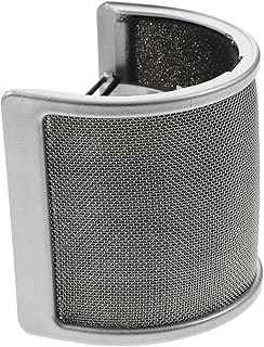 PartyKindom Tela De Explosão De Microfone Microfone Portátil Tela De Metal Capas De Microfone De Tela Portátil Escudo De Microfone Filtro De Microfone Microfone Pop Shield Acessórios De