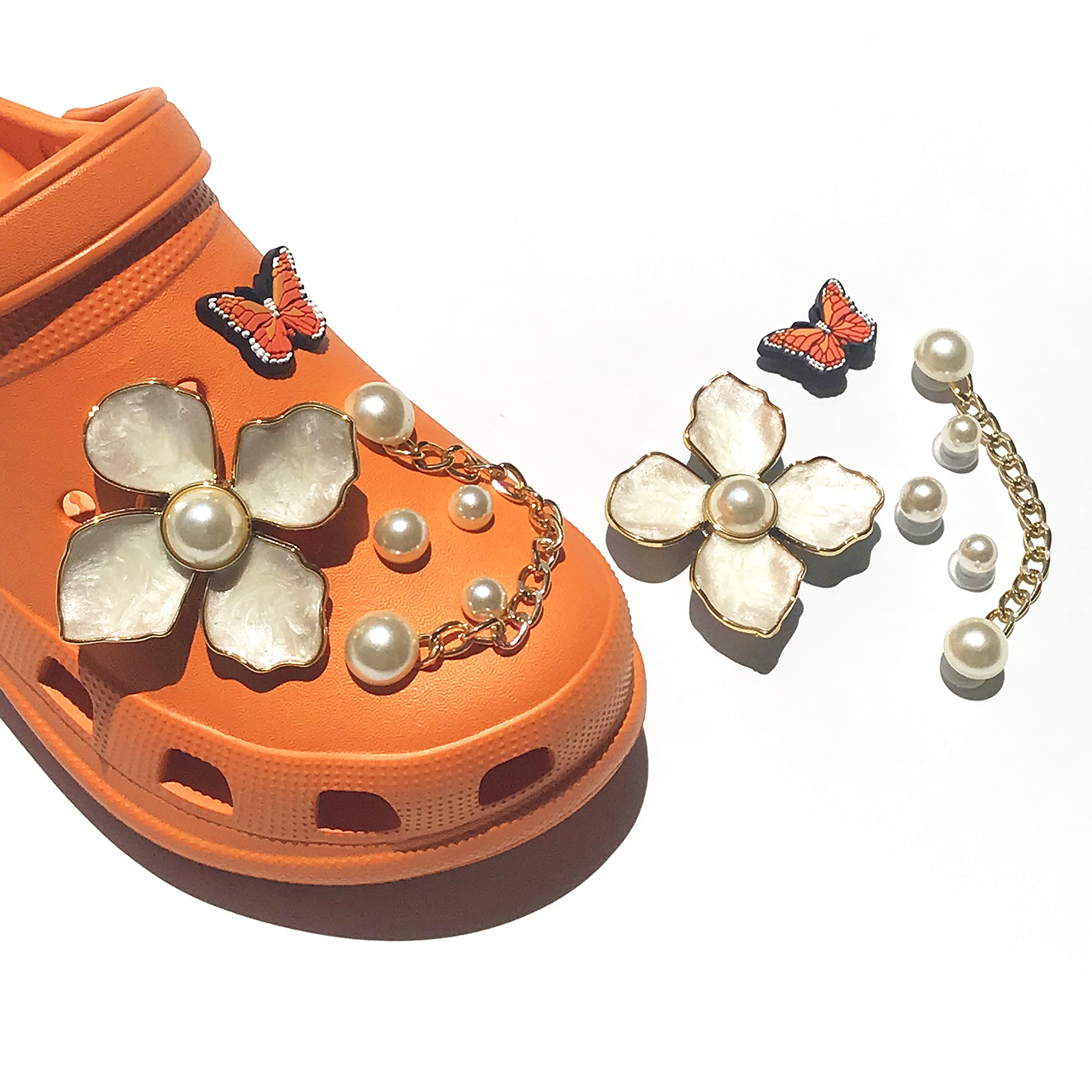 KASTWAVEShoe Charms Crocs, Crocs Accessories for Decoration Shoes, Shoe Charms ​PVC Crystal Sparkly Bracelet Wristband for Women Girl Nurse Buckle Party Favors Birthday Gifts