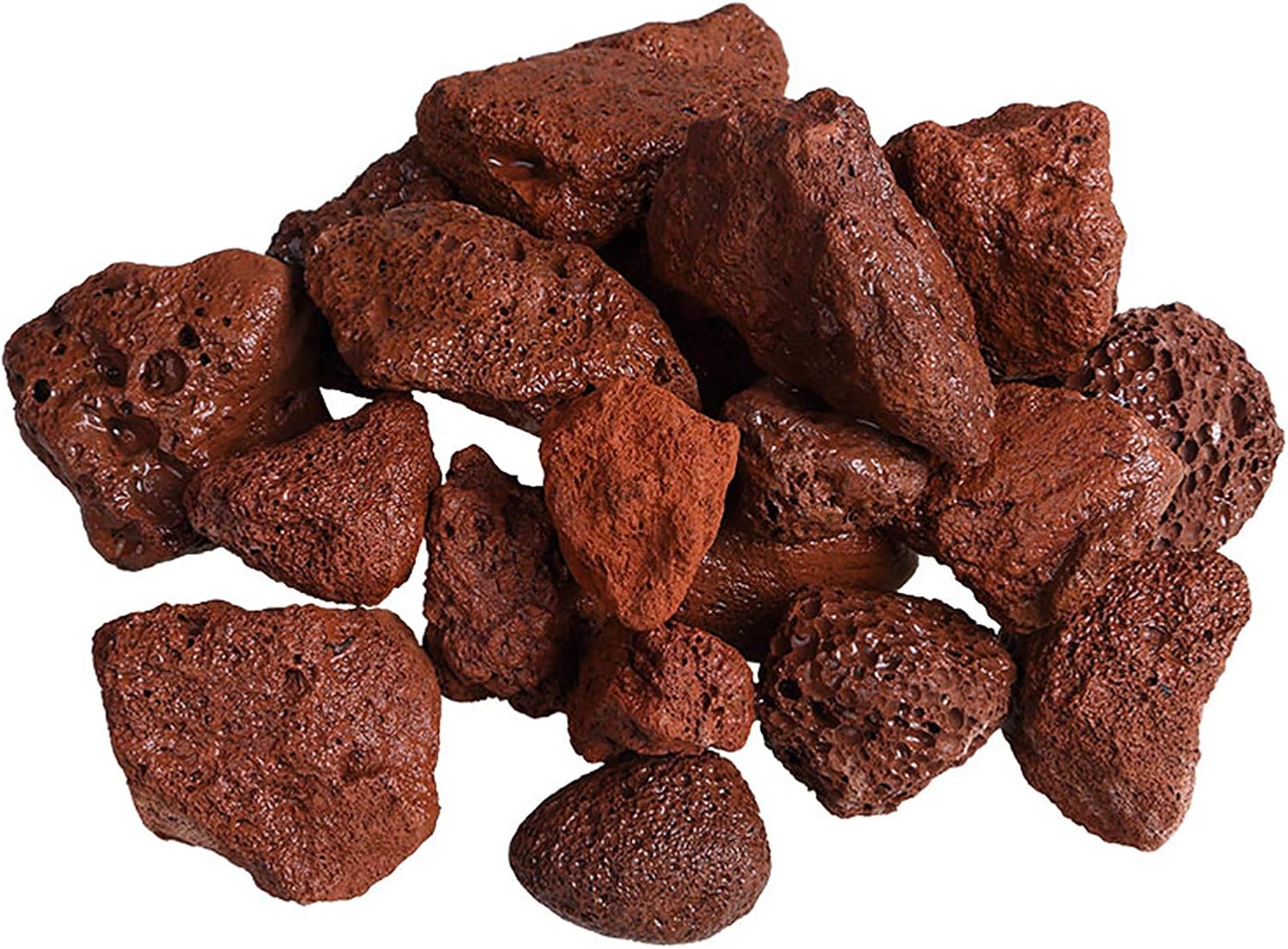 BCQLI 400g Sphere Bio-Filter Media for Marine and Freshwater Aquariums, Red Volcanic Rock
