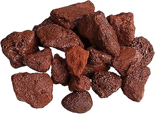 400g Sphere Bio-Filter Media for Marine and Freshwater Aquariums, Red Volcanic Rock