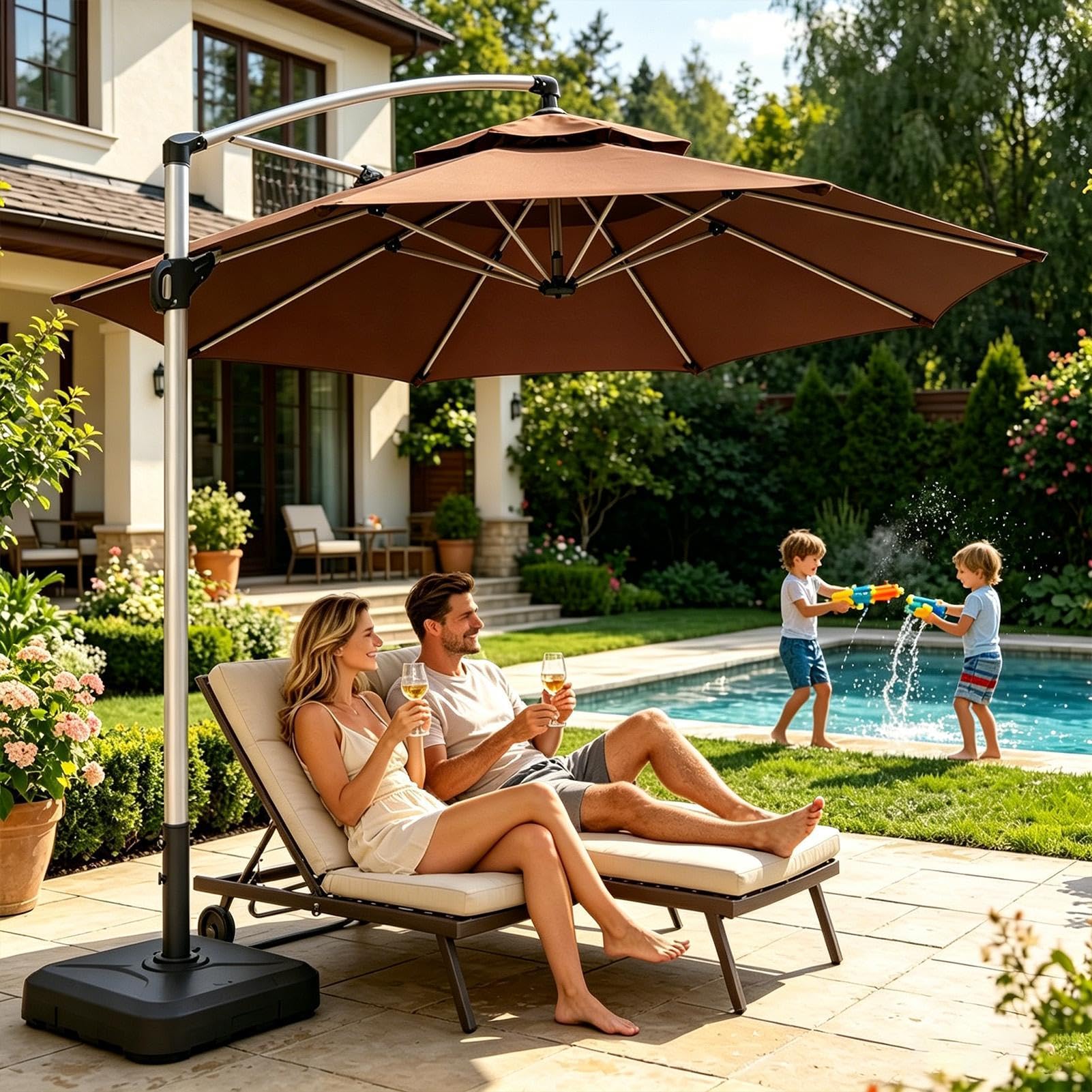 Toile De Remplacement Pour Parasol De Patio Pièces Parasol Extérieur
