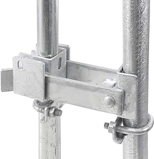 Chain Link Fence Commercial Double Gate Latch 1-5/8" or 2" Frame | Strong Arm Double Gate Latch for Swing Gates
