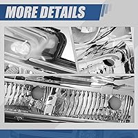 Vista 5 de Auto Dynasty - Conjunto de faros compatible con Chevy Tahoe Avalanche Suburban 2007-2014 1500 2500, lámparas de halogéno de repuesto para lado