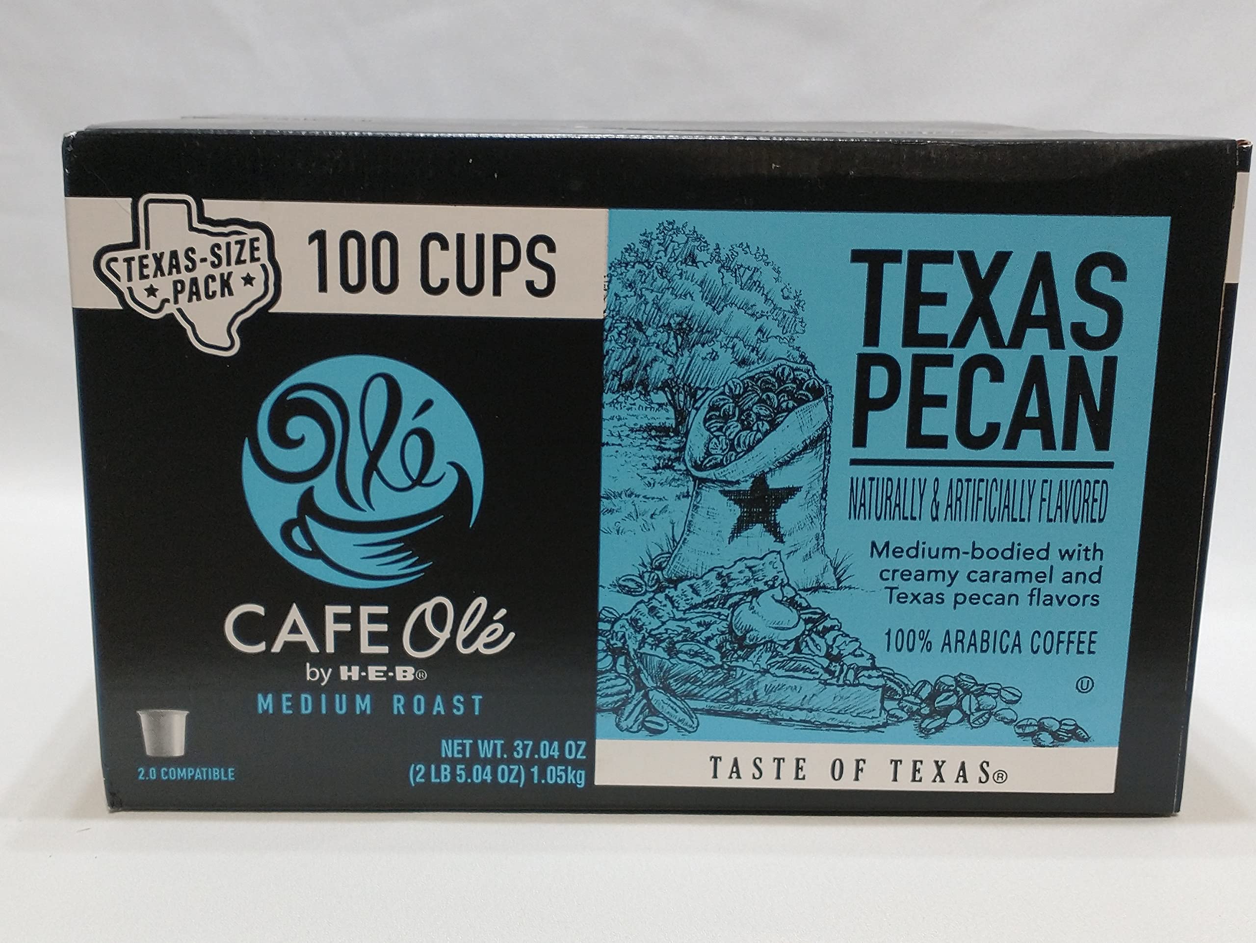 HEB Cafe Ole Texas Pecan single serve pods 100 count