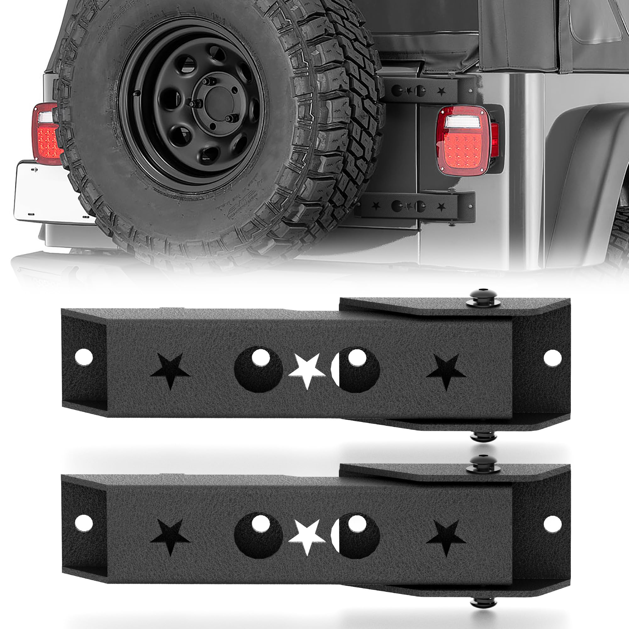 YZONA Heavy Duty Reinforced Tailgate Hinge Set