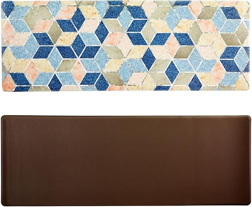 Miniatura 9 de Juvale Alfombrillas acolchadas antifatiga en patrón de diamante, 2 tamaños (juego de 2 piezas)
