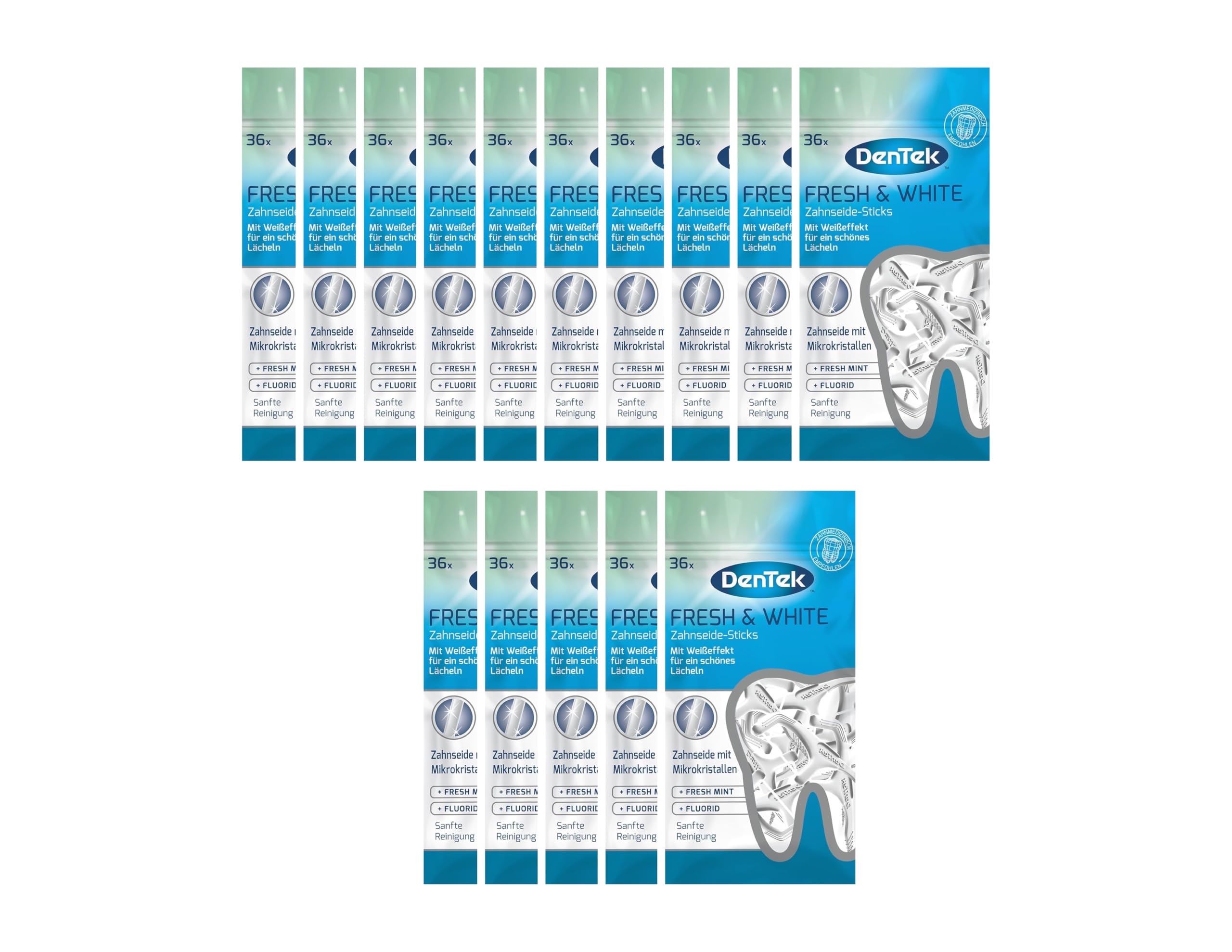 15 x DenTek Fresh & White patyczki z nicią dentystyczną