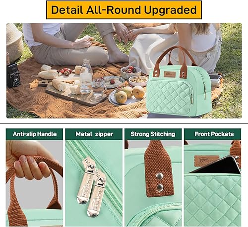 Miniatura 4 de HOMESPON - Lonchera con aislamiento para mujer y hombre, bolsa para el trabajo, la escuela, hacer un picnic o irse de viaje