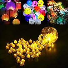 URAQT Balloon Lights Mini LED Lights, 100 PCS Individual Small Paper Lantern Light, Waterproof Tiny LED Light for Home Christmas Halloween Wedding Birthday Party Decoration(Warm White)