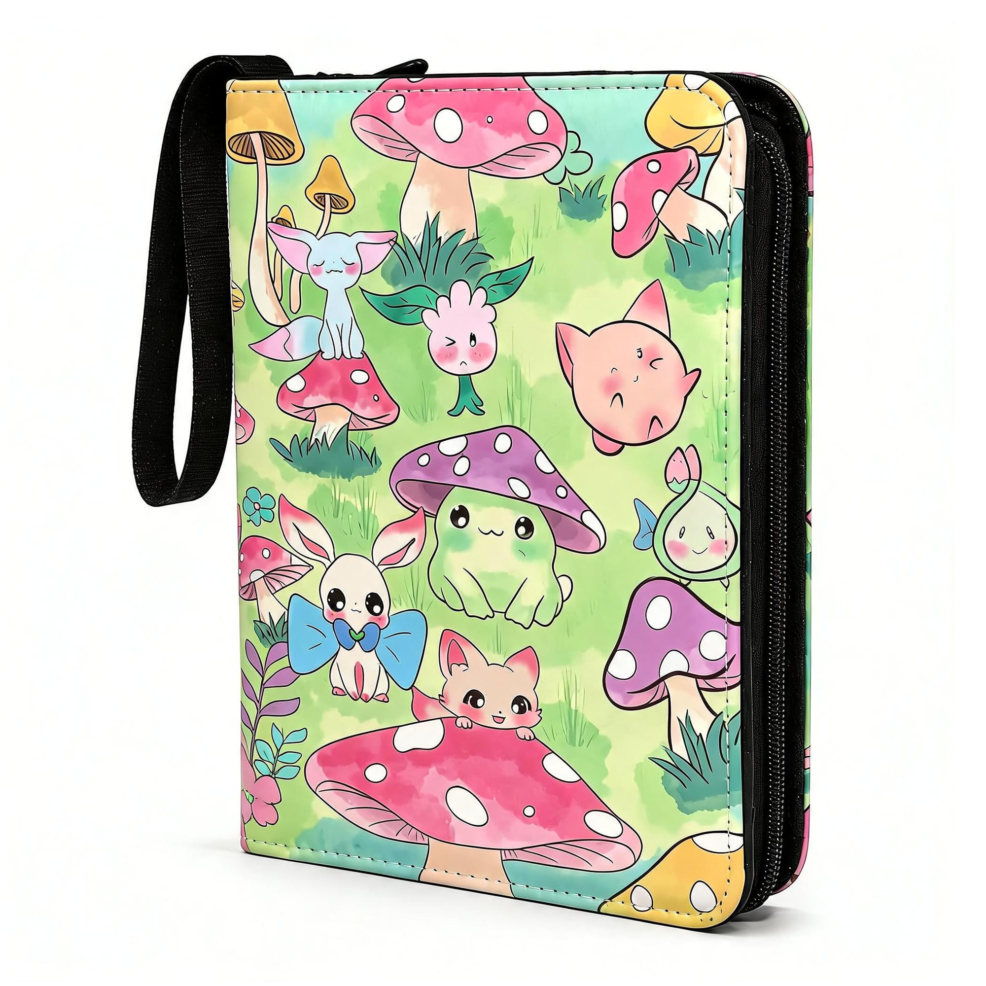 Card Binder 4 Pocket, 440 Pockets Trading Card Binder, PU Cards Collection Folder Holder Book with Zipper, Toploader Binders for Football-card, TCG, MTG