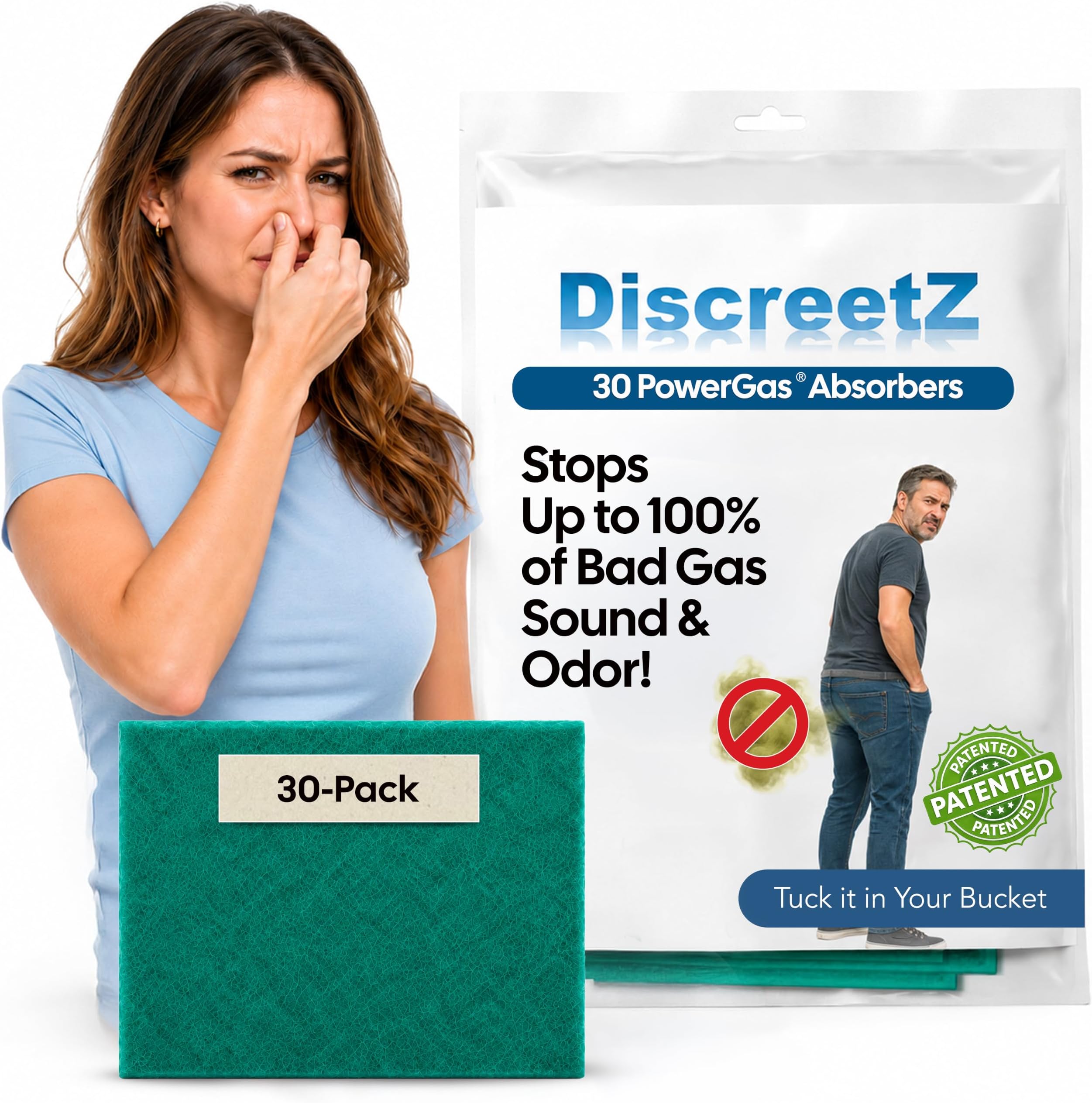 Flatulence Pads Stop Sound & Odor. Men & Women's Activated Carbon Gas Pads