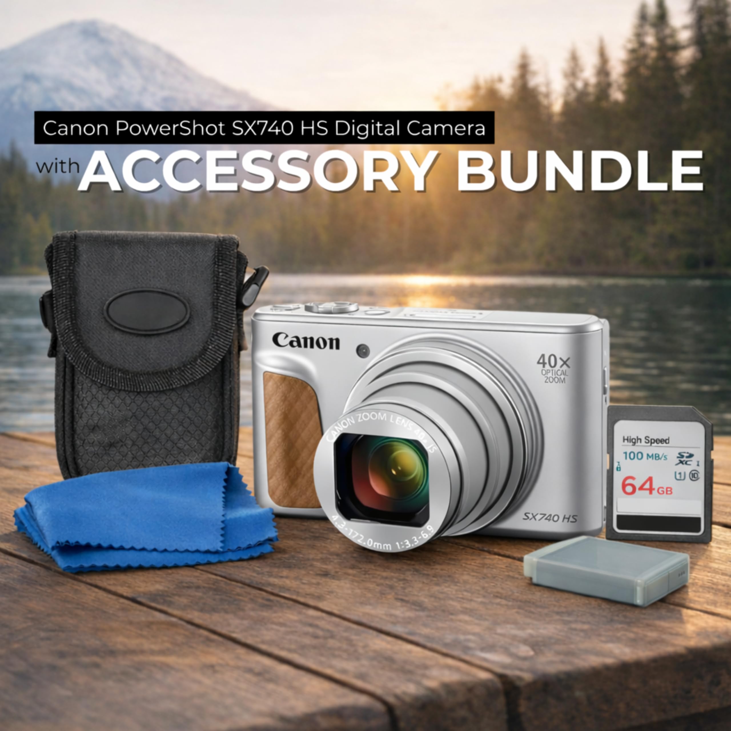 Amazon.com : Canon PowerShot SX740 HS Digital Camera (Silver) 5PC