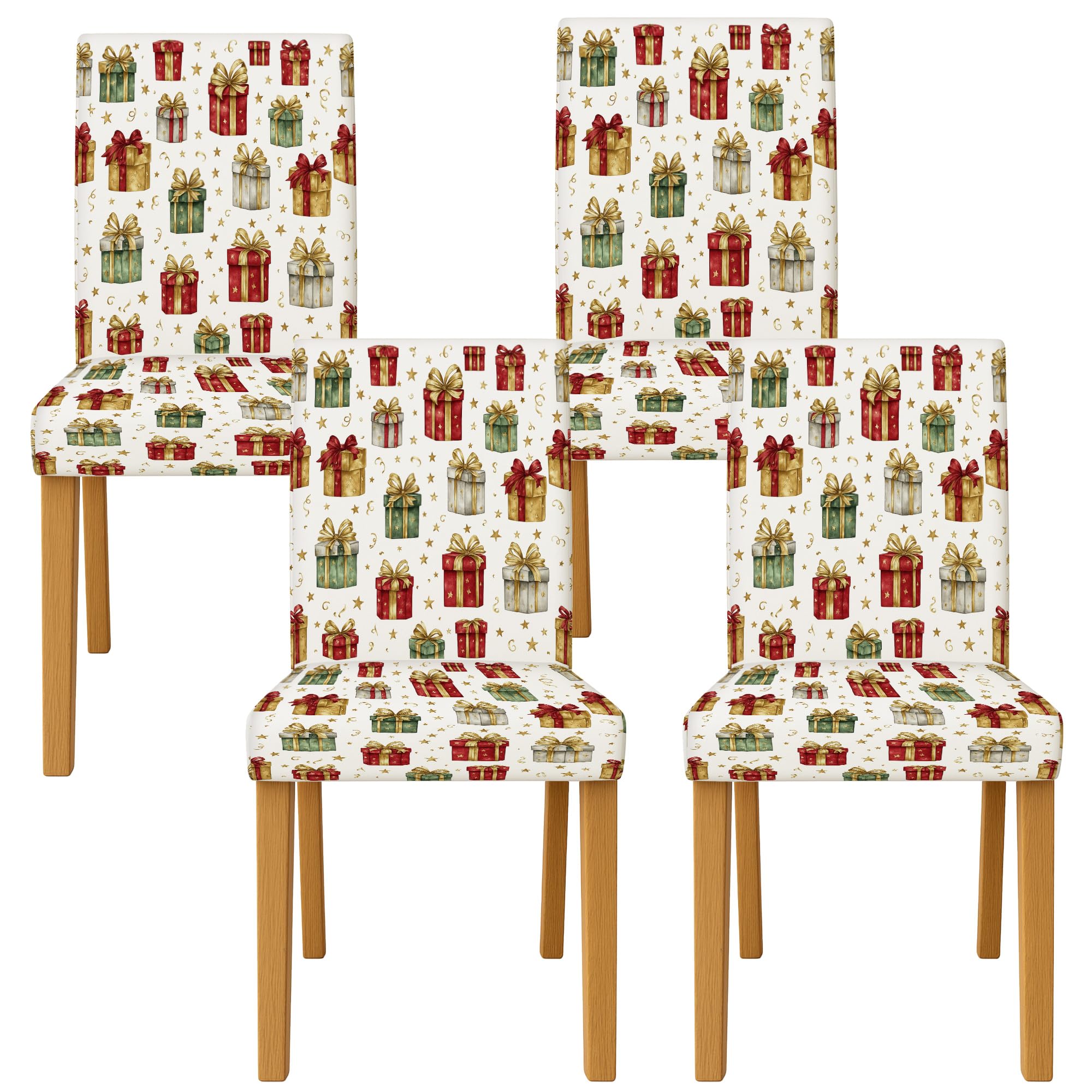 Housses de chaise de Noël décoration festive pour repas de réveillon