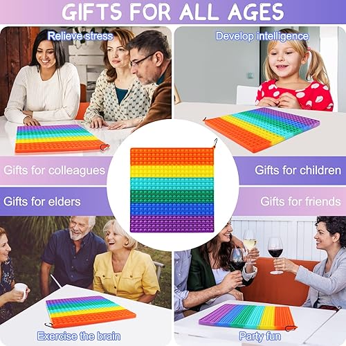 Miniatura 5 de Abesee 1 paquete de 400 burbujas juguete sensorial gigante de 157 pulgadas con enorme sonido de estallido tamaño extra grande XL cuadrado mega