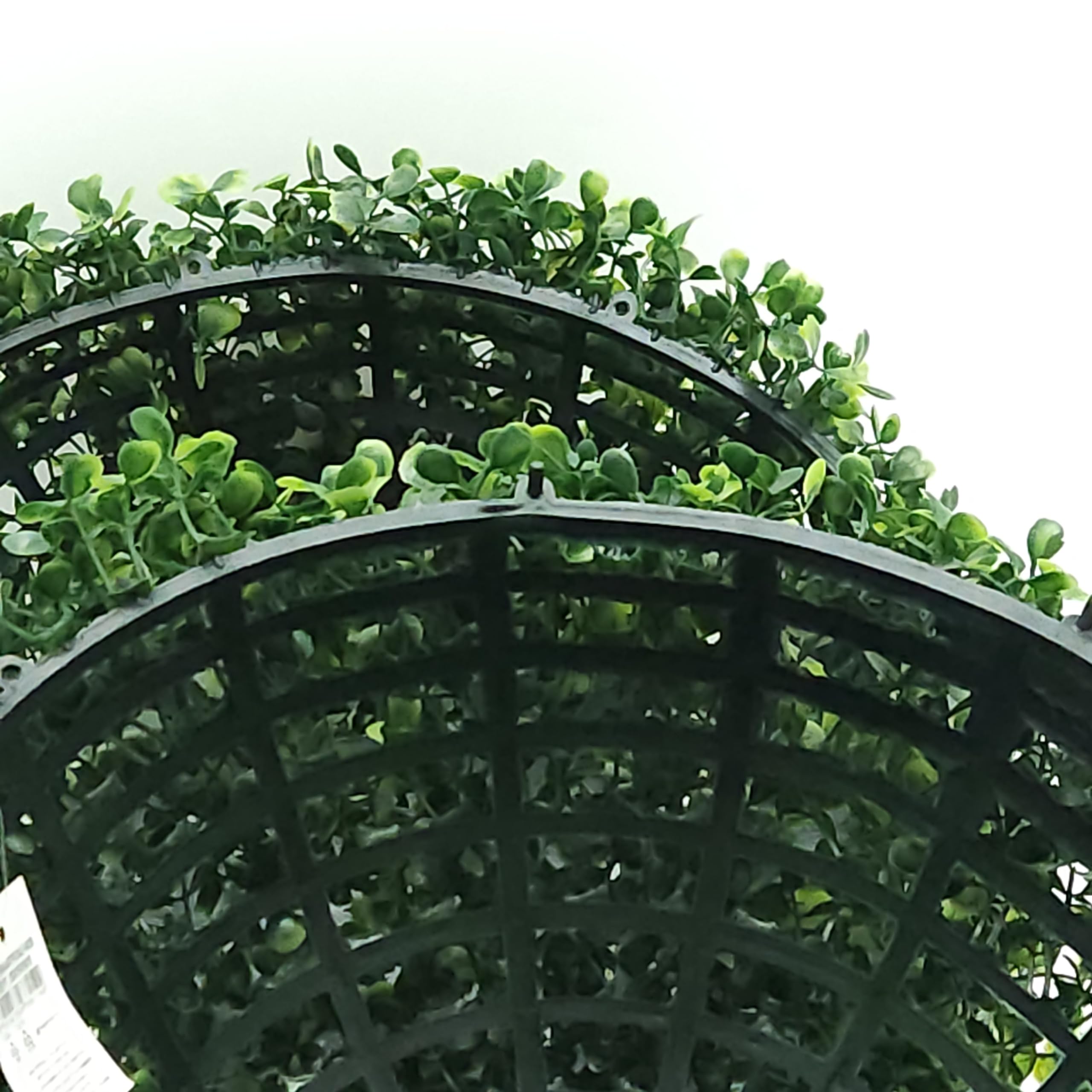 Tecnokit Palla di Bosso Topiaria artificiale per interno ed esterno, per vaso rotondo, dimensioni diamentro cm 50, pianta finta di Buxus colore verde resistente (Ø cm 50)