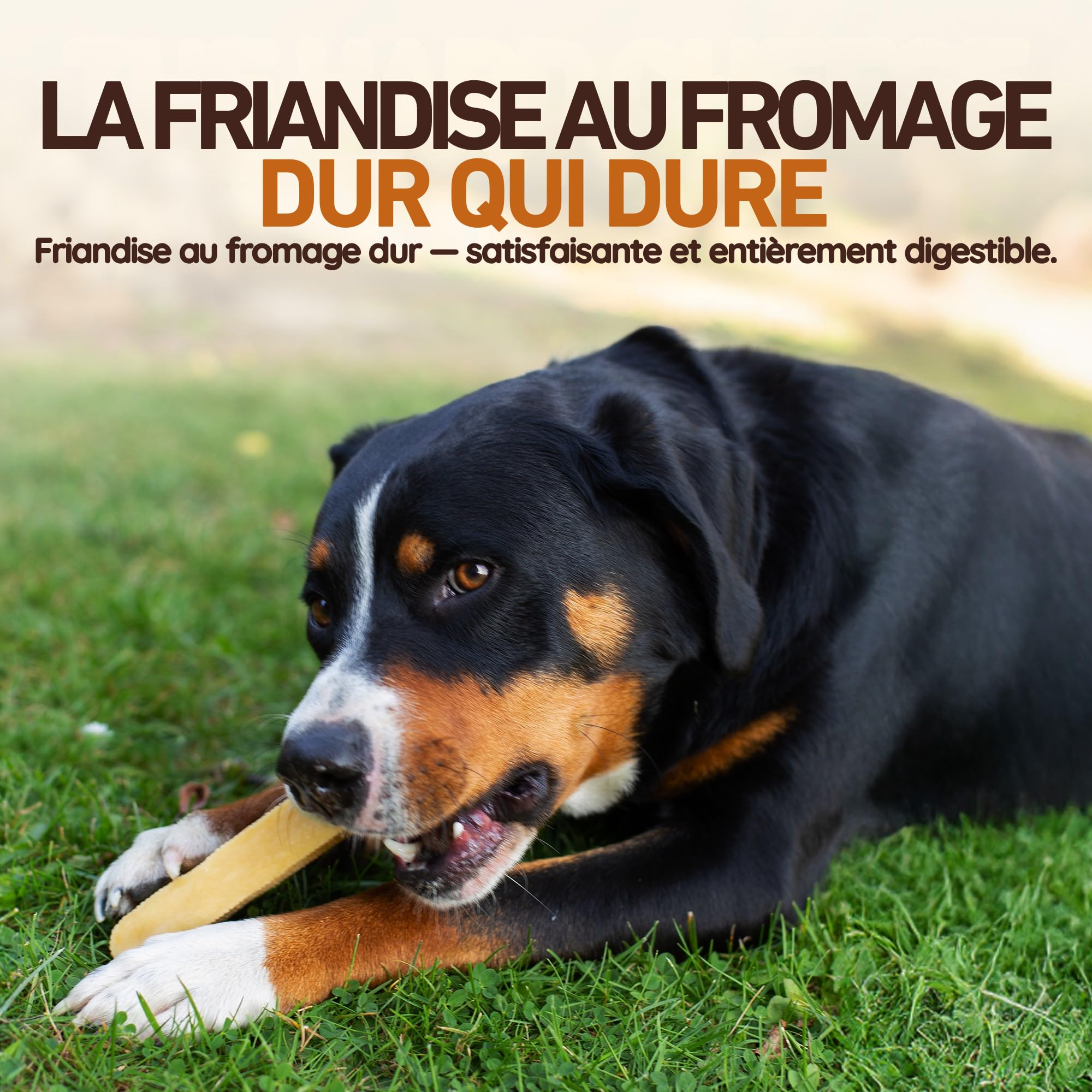 Wildfang® Fromage de Yak, Jouet pour Chien à Mâcher, M (env. 72g) pour Chiens de 5 à 25 kg – Bâtonnet Dentaire, Dureté Fromage de l'Himalaya, Churpi, Friandise d'Éducation Chiot et Chien, Lot de 1