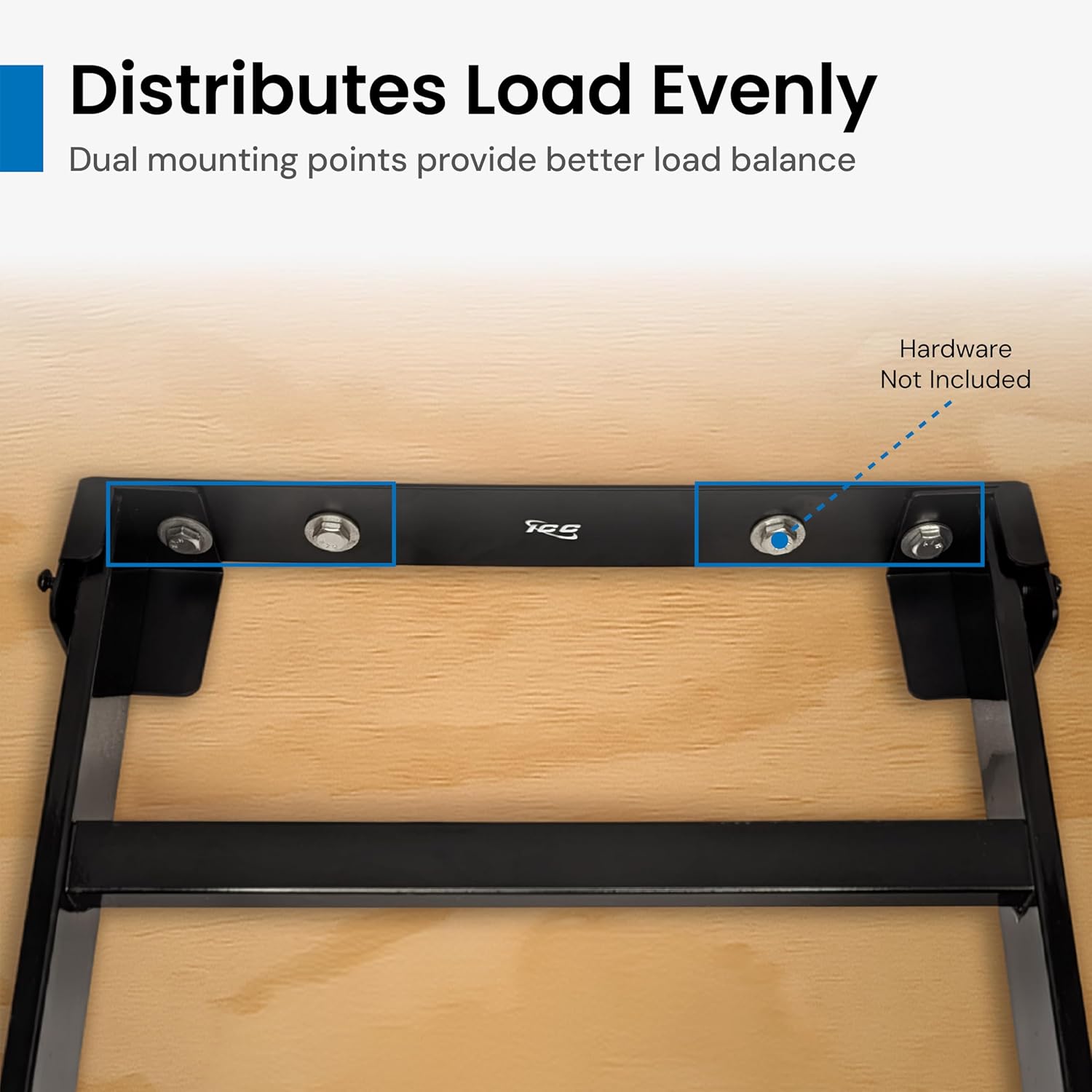 ICC Cable Runway Wall Support Bracket – 2-Pack | Steel, Black Powder Coat, 90° Wall Mount