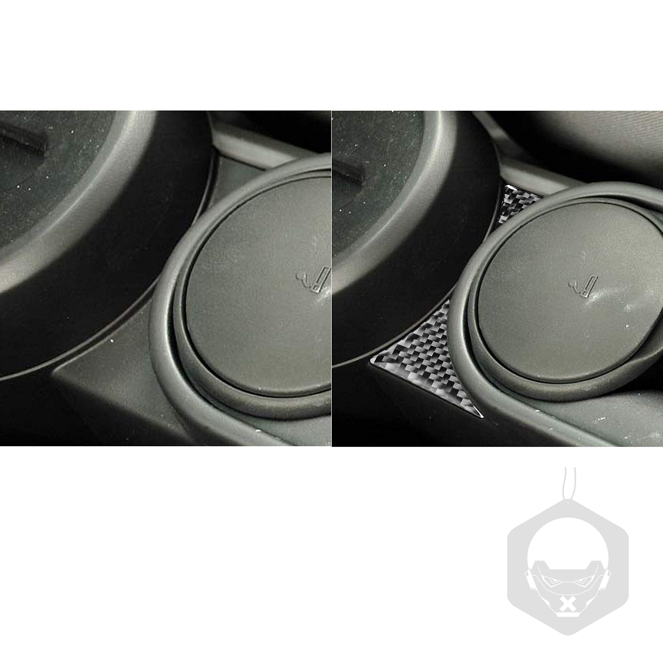 Real Premium Carbon Fiber Compatible with Wrangler 2007 2008 2009 2010 Accessories Car Water Bottle Cover Sticker Decal Interior Trim