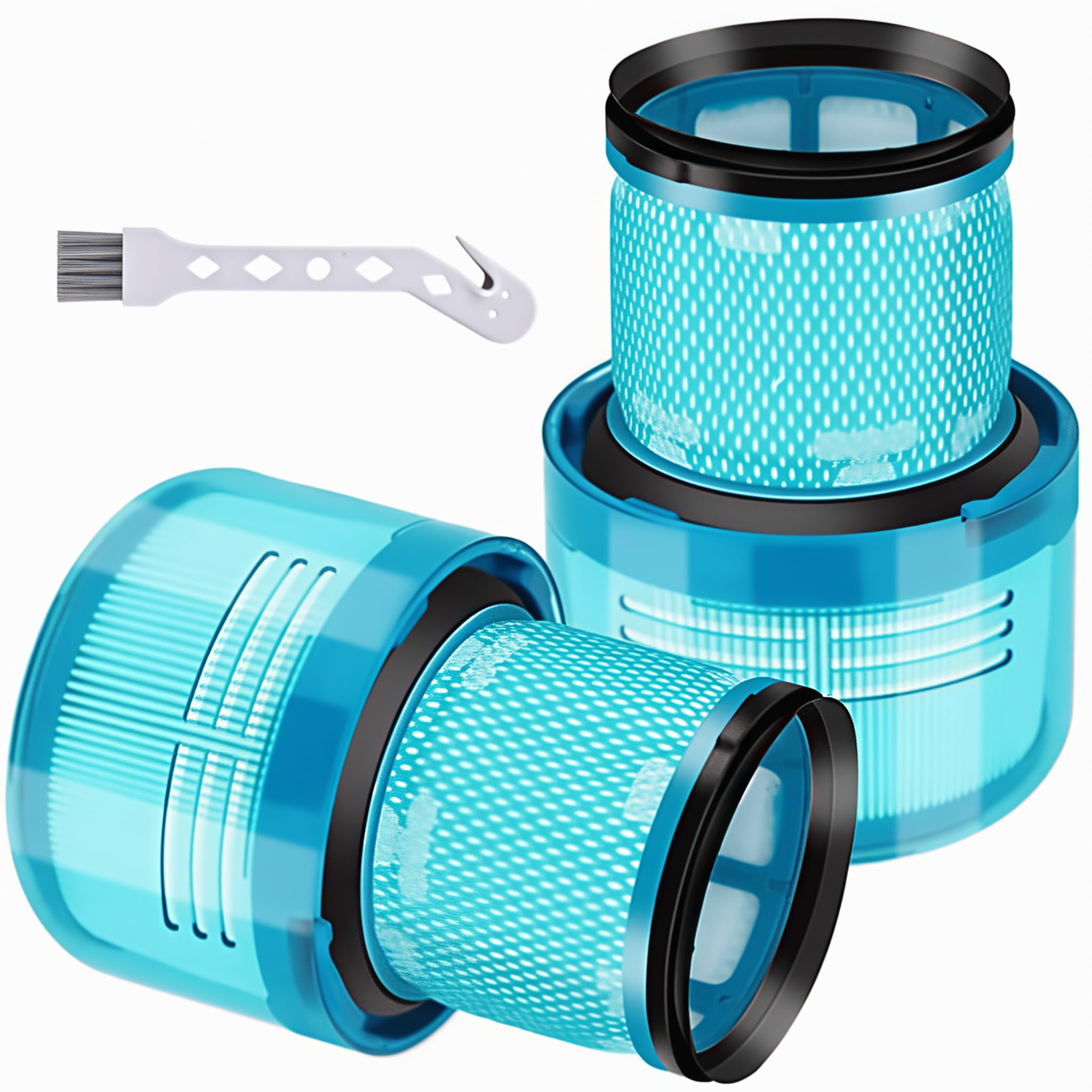 Filter Replacement for Dyson V15, Filters for Dyson V15 Detect, V15 Detect Absolute, V15 Submarine, V11 Torque Drive, V11 Animal, SV14 Cordless Stick Vacuum,Part 970013-02,Green,2 Pack